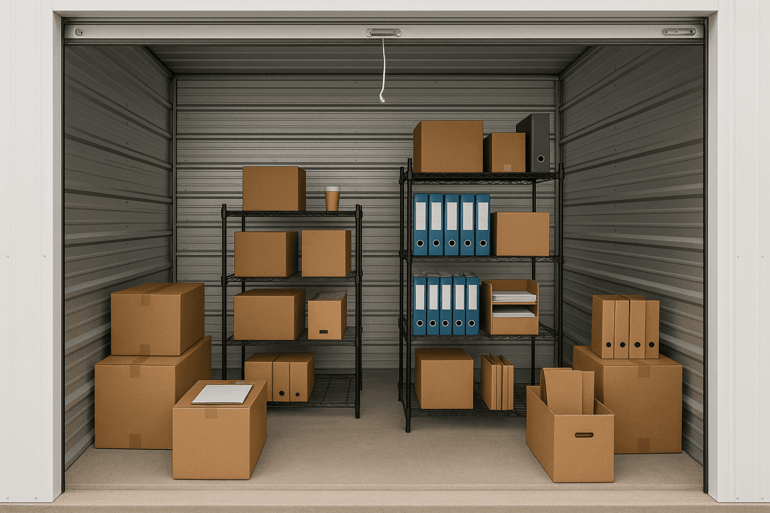 Organized pallet storage and inventory shelves